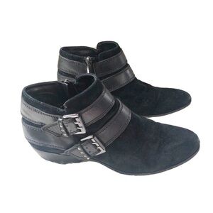 Sam Edelman Black Suede Ankle Booties Sz 7.5